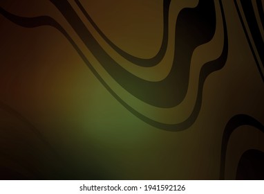 Dark Green, Yellow vector glossy abstract background. An elegant bright illustration with gradient. Background for designs.