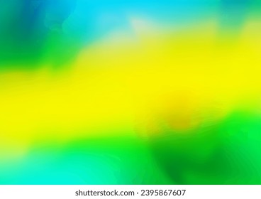 Dark Green, Yellow vector glossy bokeh pattern. A vague abstract illustration with gradient. The background for your creative designs.
