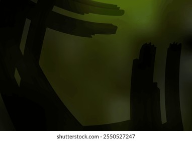 Dark Green, Yellow vector glossy abstract backdrop. Modern abstract illustration with gradient. The best blurred design for your business.