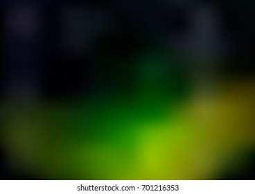 Dark Green, Yellow vector glossy abstract template. Creative illustration in halftone style with gradient. A completely new template for your business design.