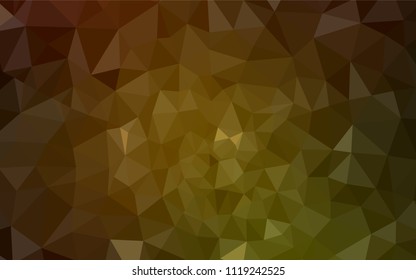 Dark Green, Yellow vector gradient triangles texture. Elegant bright polygonal illustration with gradient. Pattern for a brand book's backdrop.