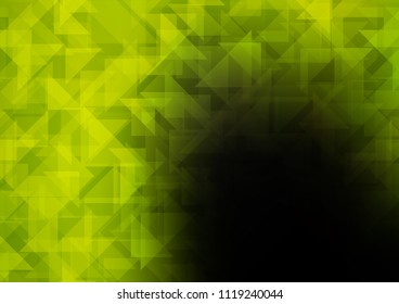 Dark Green, Yellow vector hexagon mosaic cover. Colorful abstract illustration with gradient. The best triangular design for your business.