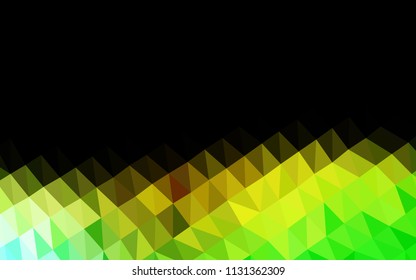 Dark Green, Yellow vector hexagon mosaic cover. A vague abstract illustration with gradient. Brand new design for your business.