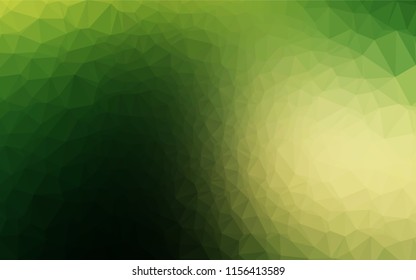 Dark Green, Yellow vector hexagon mosaic cover. An elegant bright illustration with gradient. The template can be used as a background for cell phones.