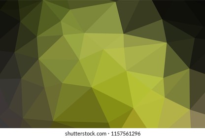 Dark Green, Yellow vector hexagon mosaic cover. Colorful illustration in abstract style with gradient. A new texture for your design.