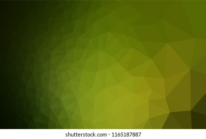 Dark Green, Yellow vector hexagon mosaic template. Glitter abstract illustration with an elegant design. The elegant pattern can be used as part of a brand book.