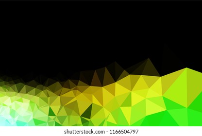 Dark Green, Yellow vector hexagon mosaic texture. A sample with polygonal shapes. A completely new design for your business.
