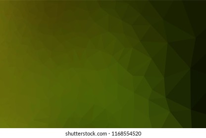 Dark Green, Yellow vector hexagon mosaic cover. Glitter abstract illustration with an elegant design. A completely new design for your business.