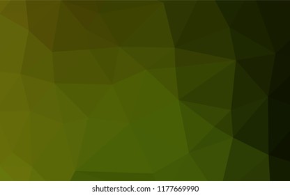 Dark Green, Yellow vector hexagon mosaic texture. Modern geometrical abstract illustration with gradient. The best triangular design for your business.