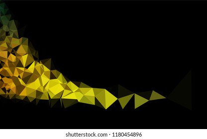 Dark Green, Yellow vector hexagon mosaic cover. A sample with polygonal shapes. A completely new design for your business.