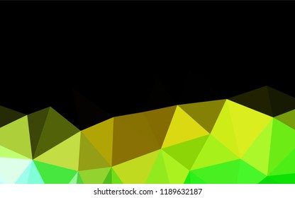 Dark Green, Yellow vector hexagon mosaic template. Colorful abstract illustration with gradient. A completely new design for your business.