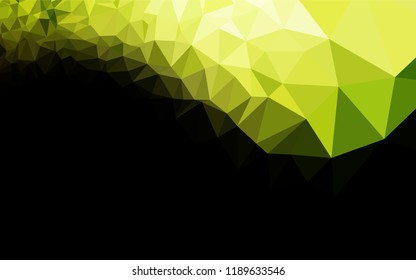 Dark Green, Yellow vector hexagon mosaic cover. Modern geometrical abstract illustration with gradient. The elegant pattern can be used as part of a brand book.