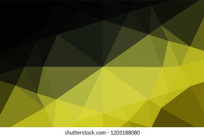 Dark Green, Yellow vector hexagon mosaic texture. Colorful abstract illustration with gradient. The template can be used as a background for cell phones.