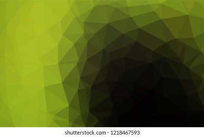 Dark Green, Yellow vector hexagon mosaic texture. A sample with polygonal shapes. The textured pattern can be used for background.