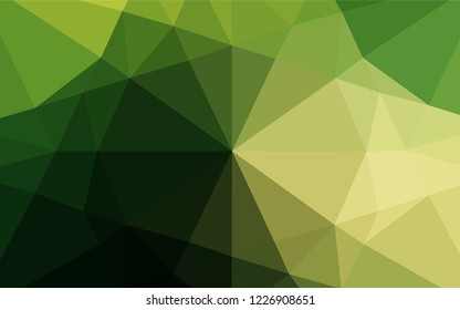 Dark Green, Yellow vector hexagon mosaic texture. Brand new colored illustration in blurry style with gradient. The elegant pattern can be used as part of a brand book.