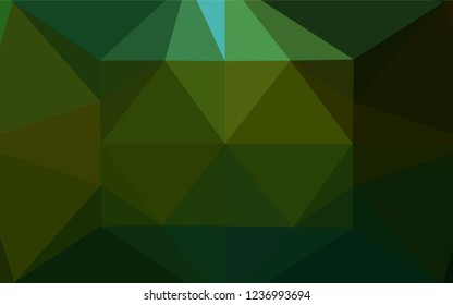 Dark Green, Yellow vector hexagon mosaic texture. A vague abstract illustration with gradient. A new texture for your design.