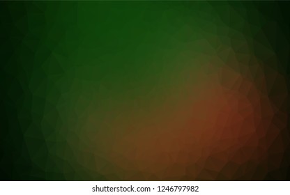 Dark Green, Yellow vector hexagon mosaic cover. Modern geometrical abstract illustration with gradient. A new texture for your design.