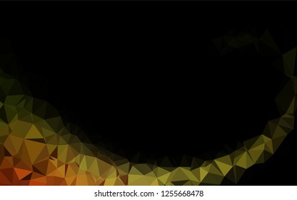 Dark Green, Yellow vector hexagon mosaic cover. An elegant bright illustration with gradient. The elegant pattern can be used as part of a brand book.