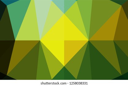 Dark Green, Yellow vector hexagon mosaic cover. Colorful abstract illustration with gradient. The template can be used as a background for cell phones.