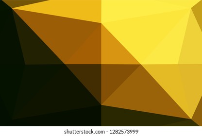 Dark Green, Yellow vector hexagon mosaic cover. An elegant bright illustration with gradient. The completely new template can be used for your brand book.