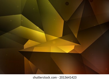 Dark Green, Yellow vector Illustration with set of shining colorful abstract circles. Blurred decorative design in abstract style with bubbles. Modern template for landing page.