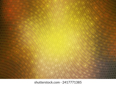 Dark Green, Yellow vector Illustration with set of shining colorful abstract circles. Modern abstract illustration with colorful water drops. Modern template for landing page.