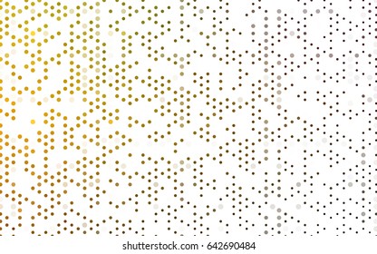 Dark Green, Yellow vector illustration which consist of circles. Dotted gradient design for your business. Creative geometric background in halftone style with colored spots.