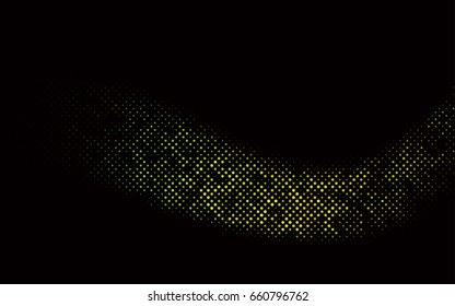 Dark Green, Yellow vector illustration which consist of circles. Dotted gradient design for your business. Creative geometric background in halftone style with colored spots.