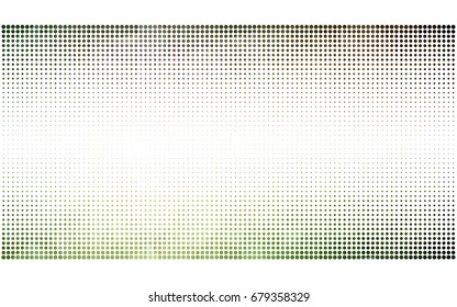 Dark Green, Yellow vector illustration which consist of circles. Dotted gradient design for your business. Creative geometric background in halftone style with colored spots.
