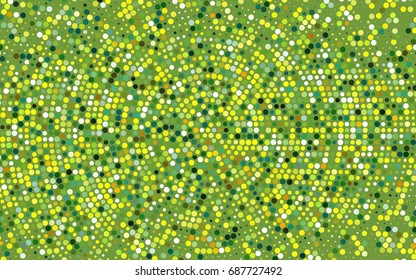 Dark Green, Yellow vector illustration which consist of circles. Dotted gradient design for your business. Creative geometric background in halftone style with colored spots.