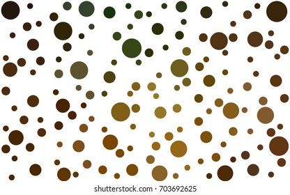 Dark Green, Yellow vector illustration which consist of circles. Dotted gradient design for your business. Creative geometric background in halftone style with colored spots.