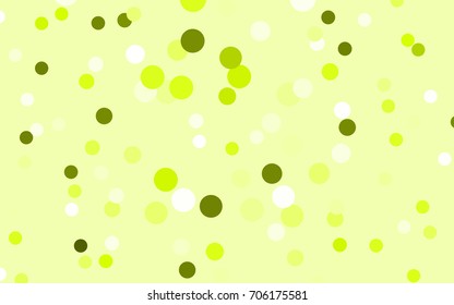 Dark Green, Yellow vector illustration which consist of circles. Dotted gradient design for your business. Creative geometric background in halftone style with colored spots.