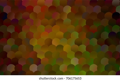 Dark Green, Yellow vector illustration which consist of circles. Dotted gradient design for your business. Creative geometric background in halftone style with colored spots.