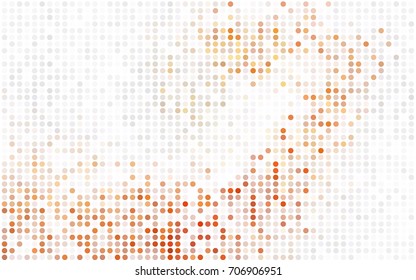 Dark Green, Yellow vector illustration which consist of circles. Dotted gradient design for your business. Creative geometric background in halftone style with colored spots.