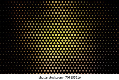 Dark Green, Yellow vector illustration which consist of circles. Dotted gradient design for your business. Creative geometric background in halftone style with colored spots.