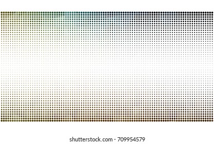 Dark Green, Yellow vector illustration which consist of circles. Dotted gradient design for your business. Creative geometric background in halftone style with colored spots.
