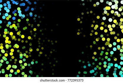 Dark Green, Yellow vector illustration which consist of circles. Dotted gradient design for your business. Creative geometric background in halftone style with colored spots.