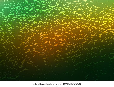 Dark Green, Yellow vector indian curved background. Glitter abstract illustration with doodles and Zen tangles. The pattern can be used for heads of websites and designs.