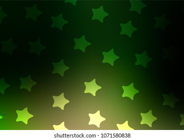 Dark Green, Yellow vector indian curved pattern. Modern geometrical abstract illustration with doodles. The template can be used as a background for cell phones.