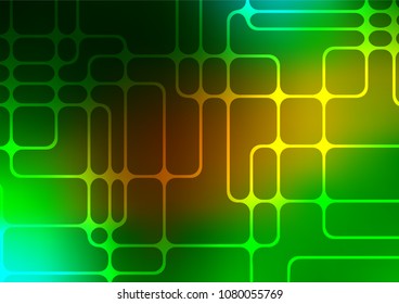 Dark Green, Yellow vector indian curved template. Sketchy hand drawn doodles on blurred background. The pattern can be used for heads of websites and designs.