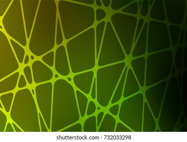 Dark Green, Yellow vector indian curved background. Shining colored illustration with doodles in Zen tangle style. The best blurred design for your business.