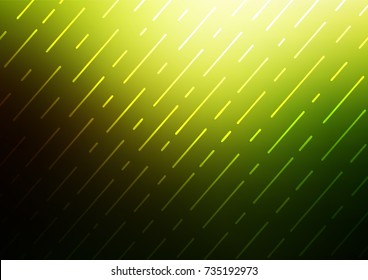 Dark Green, Yellow vector indian curved texture. A vague abstract illustration with doodles in Indian style. The best blurred design for your business.