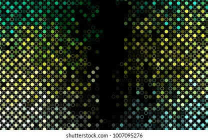 Dark Green, Yellow vector  layout with circle shapes. Beautiful colored illustration with blurred circles in nature style. The pattern can be used for ads, leaflets of liquid.