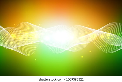 Dark Green, Yellow vector layout with festival confetti. Confetti on blurred abstract background with colorful gradient. The pattern can be used for new year ad, booklets.