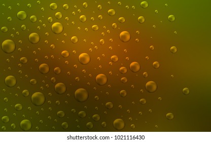 Dark Green, Yellow vector layout with circle shapes. Abstract illustration with colored bubbles in nature style. New design for ad, poster, banner of your website.