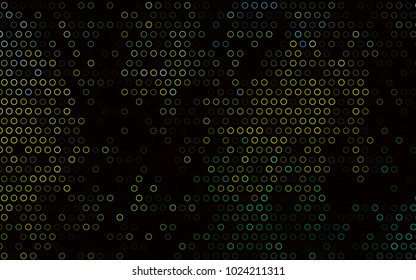 Dark Green, Yellow vector  layout with circle shapes. Abstract illustration with colored bubbles in nature style. New design for ad, poster, banner of your website.