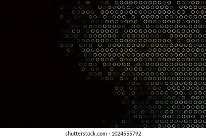Dark Green, Yellow vector  layout with circle shapes. Blurred bubbles on abstract background with colorful gradient. Completely new template for your brand book.