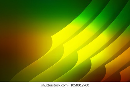Dark Green, Yellow vector layout with flat lines. Lines on blurred abstract background with gradient. Pattern for your busines websites.