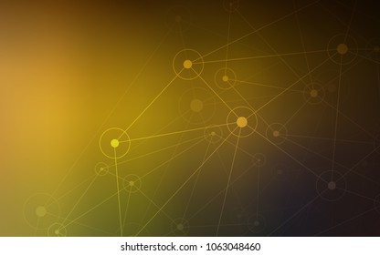 Dark Green, Yellow vector layout with circles, lines. Abstract illustration with colorful discs and triangles. New design for ad, poster, banner of your website.