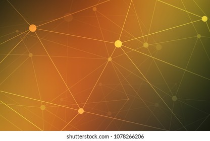 Dark Green, Yellow vector layout with circles, lines. Colorful illustration with circles and lines in futuristic style. Pattern can be used for beautiful websites.